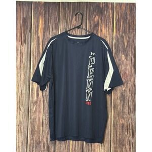 Under Armour T Shirt Mens XXL Navy Blue HeatGear Athletic Crew Neck Pullover